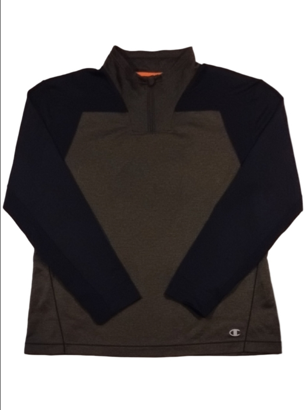 Champion Men's Two-Tone Quarter-Zip Pullover - Gray & Navy